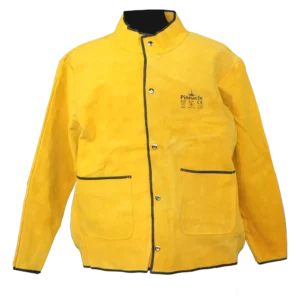 Yellow suede leather welding jacket